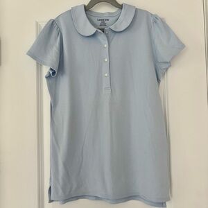 Lands' End Light Blue Girl’s Uniform Polo Shirt